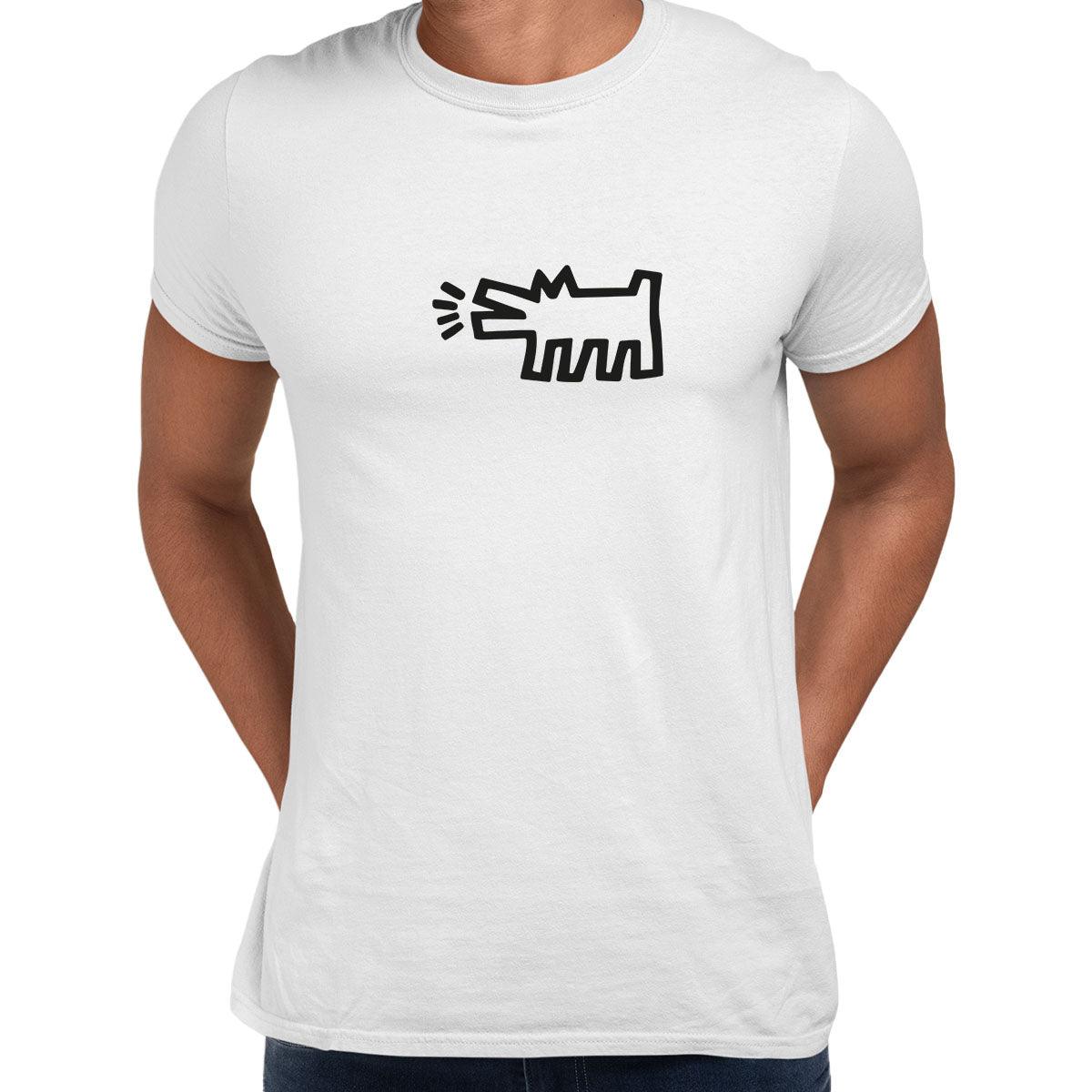 Barking Dog Talking Heads Abstract Pop Art Heart Unisex T-Shirt - Kuzi Tees