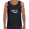 Barking Dog Talking Heads Abstract Pop Art Heart Unisex Tank Top - Kuzi Tees