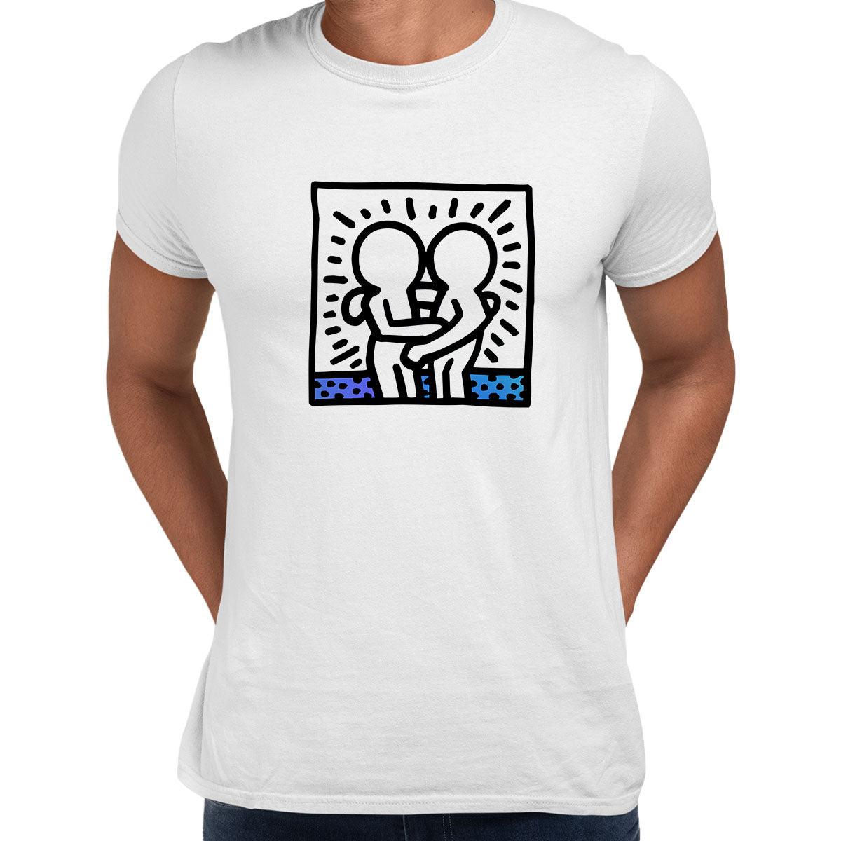Hugging Pop Art Icon Talking Heads Abstract Unisex T-Shirt - Kuzi Tees