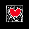 Love Music Talking Heads Abstract Pop Art Heart Unisex keith haring T-Shirt - Kuzi Tees