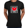 Love Music Talking Heads Abstract Pop Art Heart Unisex keith haring T-Shirt - Kuzi Tees