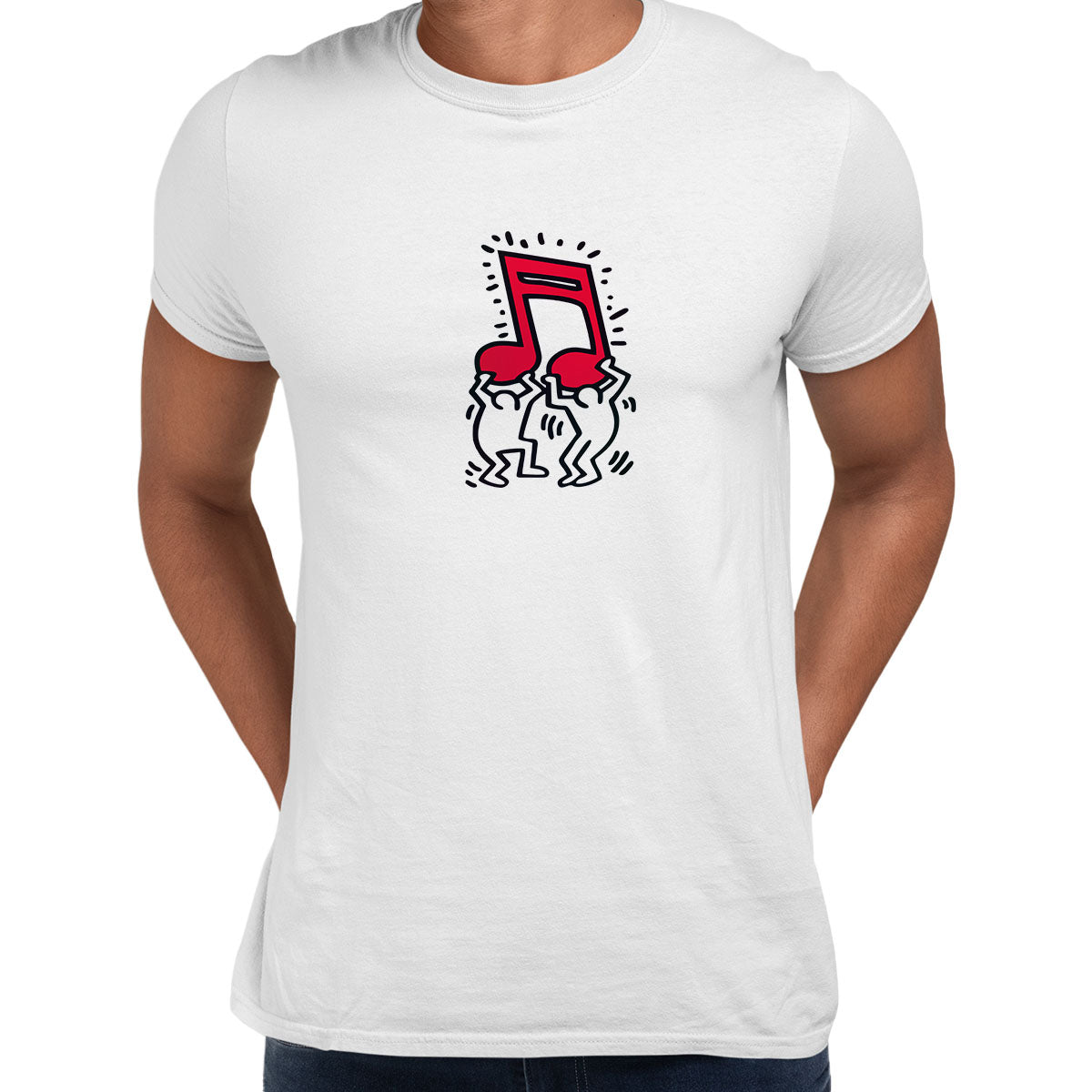 Music Talking keith haring Heads Abstract Pop Art Unisex T-Shirt - Kuzi Tees