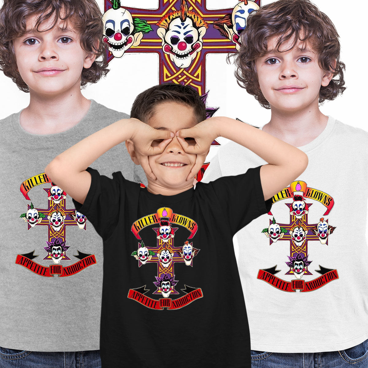Killer Klowns from outer space Kids T-shirt Nostalgia 1988 Retro Unisex Movie - Kuzi Tees
