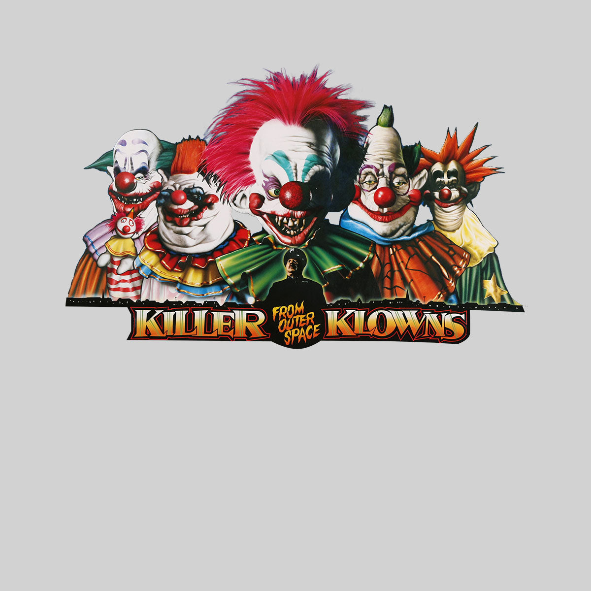 Killer Klowns Poster T-shirt Nostalgia 1988 Retro Unisex Movie - Kuzi Tees