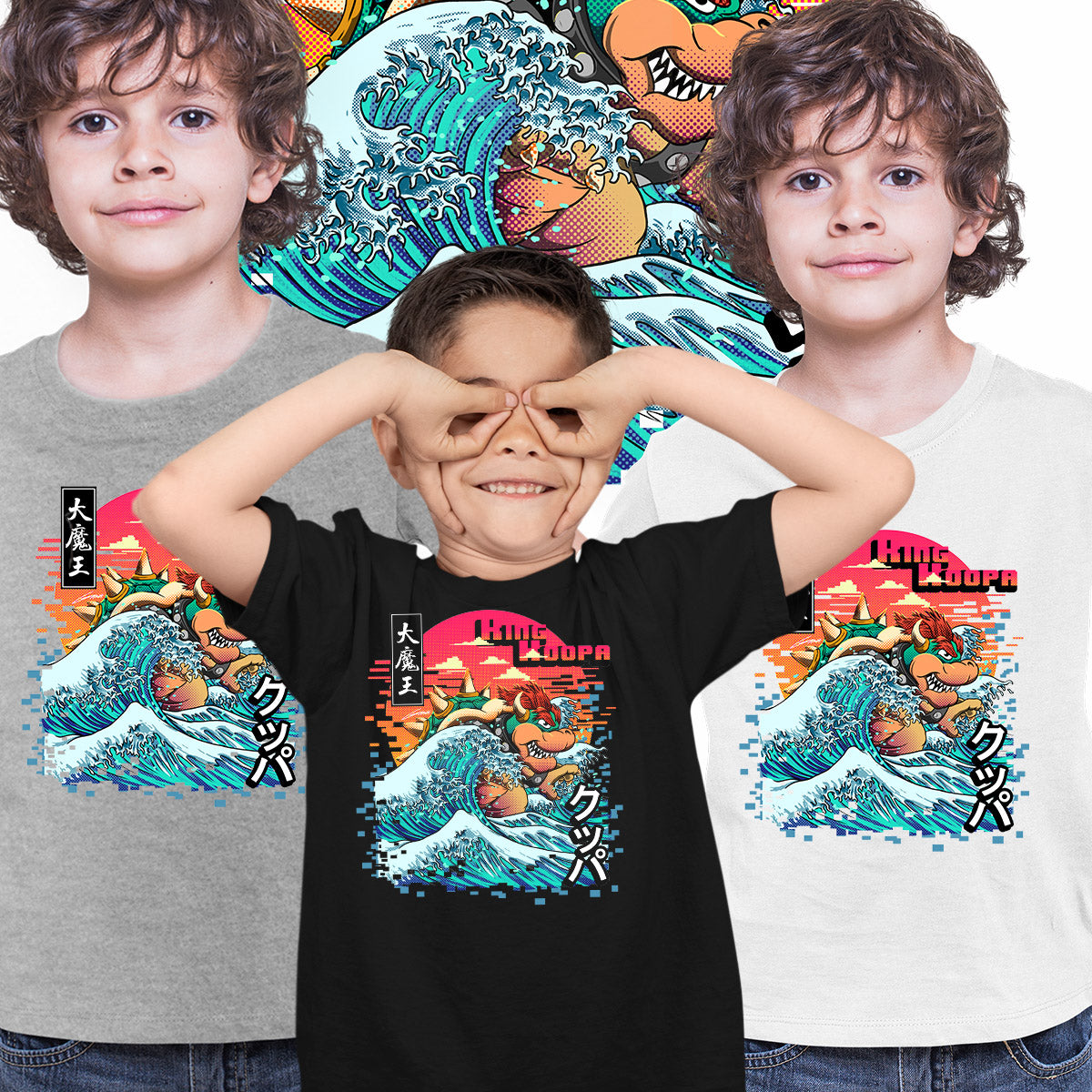 King Koopa Bowser T-shirt Nostalgia T-shirt for Kids - Kuzi Tees
