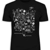 Design and Build Your Own Rube Goldberg Machine Art Black & White T-shirt - Kuzi Tees