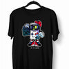 Old School Nintendo Game Kid T-Shirt Nostalgia 80's Shirt White Black & Grey Tee - Kuzi Tees