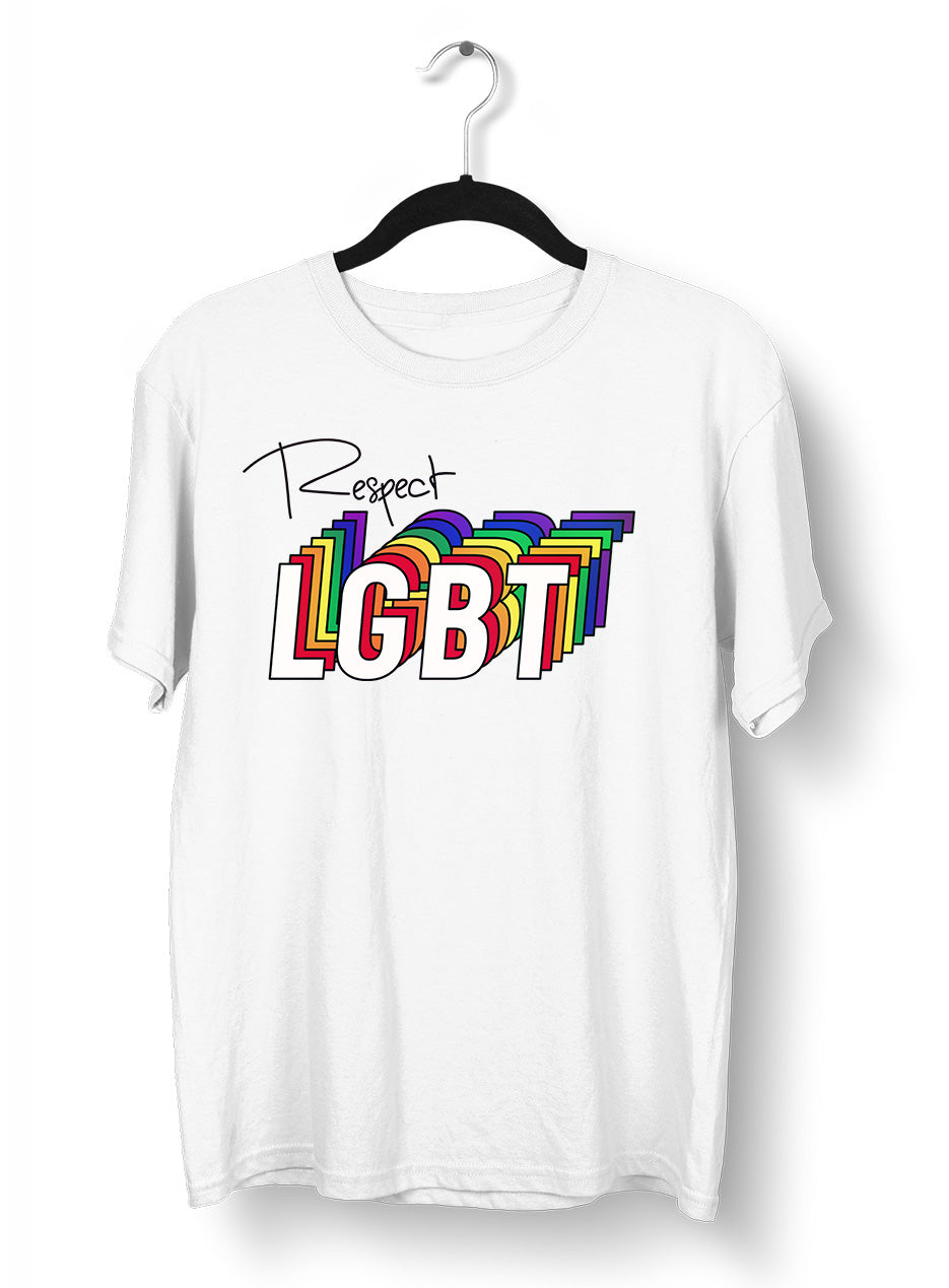 Respect LGBT Community Rainbow Gay Lesbian Festival Straight Bi Pride T-shirt - Kuzi Tees