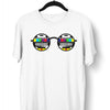 Old fashioned Nostalgia TV Test Pattern inside the Glasses Minimal Art T-shirt - Kuzi Tees