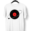 Old Fashioned Nostalgia Vinyl Record with The Planets Minimal Art T-shirt - Kuzi Tees