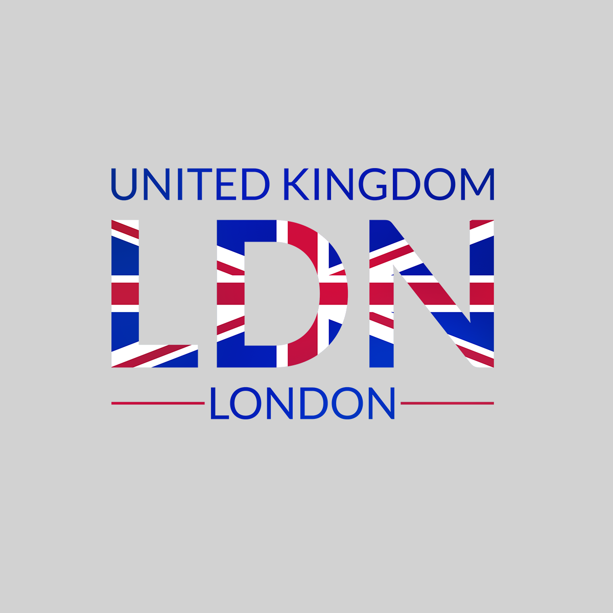 LDN Union Jack Abstract Print Mens T-Shirt Great Britain Flag - Kuzi Tees