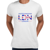 LDN Union Jack Abstract Print Mens T-Shirt Great Britain Flag - Kuzi Tees