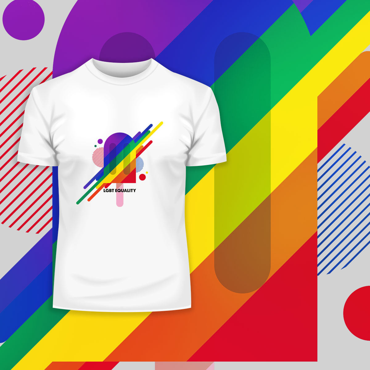 LGBT Equality Rainbow Lesbian Festival Straight Bi Love Community T-Shirt - Kuzi Tees
