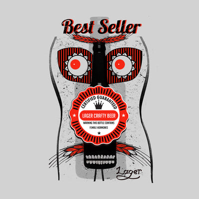 Lager Crafty Beer - Best Seller Contains Female Hormones Funny Abstract Tee - Kuzi Tees