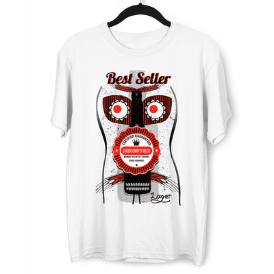 Lager Crafty Beer - Best Seller Contains Female Hormones Funny Abstract Tee - Kuzi Tees