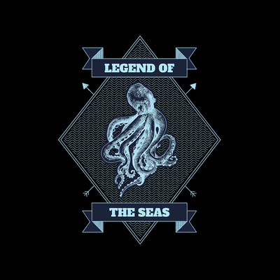 Legend of the seas Octopus Ocean Creature Sleeveless Unisex Tank Top - Kuzi Tees