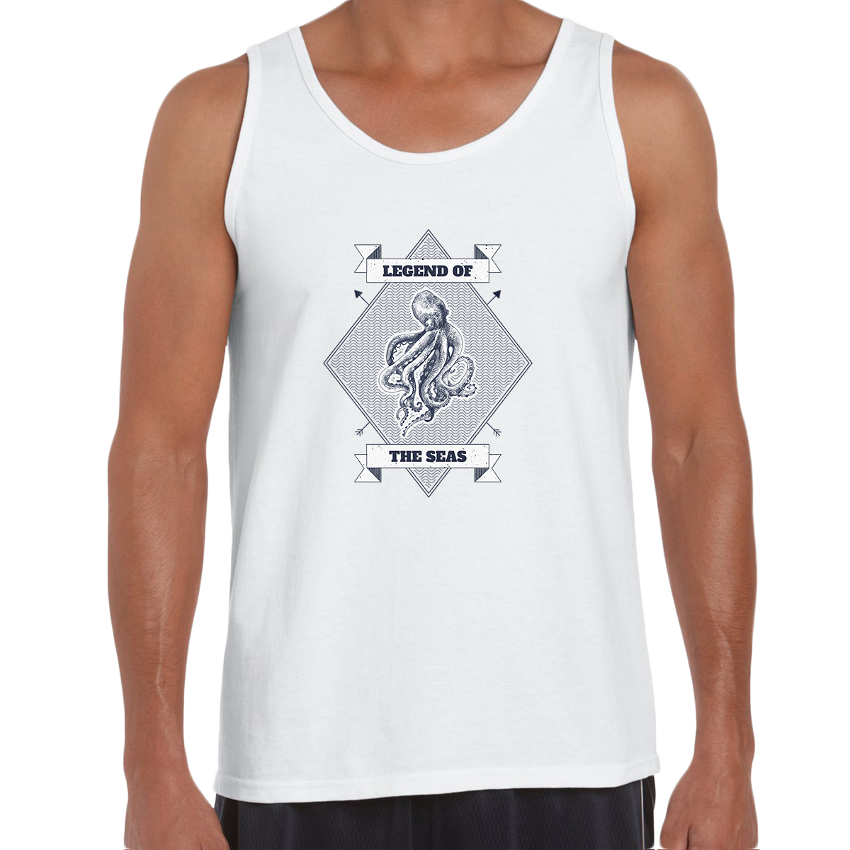 Legend of the seas Octopus Ocean Creature Sleeveless Unisex Tank Top - Kuzi Tees