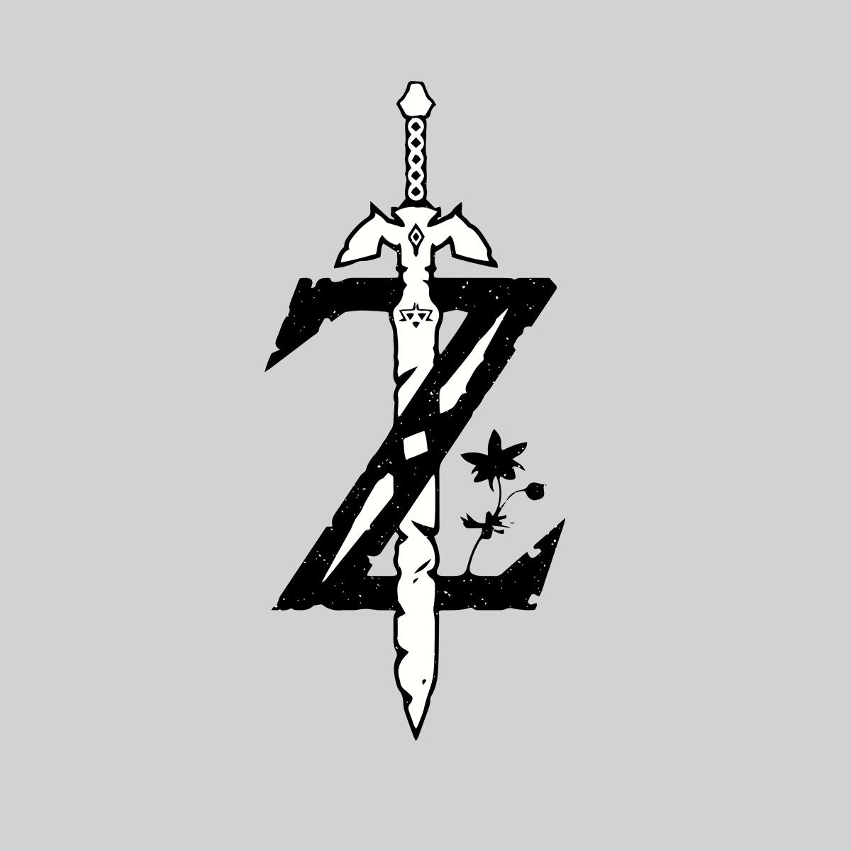 Legend of Zelda GAMING Black White Grey Retro T-Shirts for Kids OLD SKOOL - Kuzi Tees