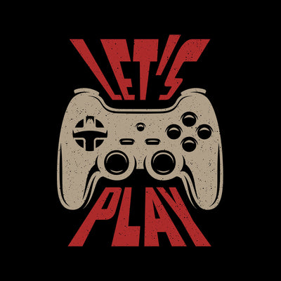 Mens Gaming T-Shirt Old School Gamer Retro Video Game Let's Play Unisex T-Shirt - Kuzi Tees
