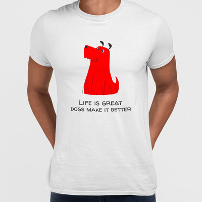 Furry Dog - Life Is Great Dogs Make It Better - Kuzi Tees