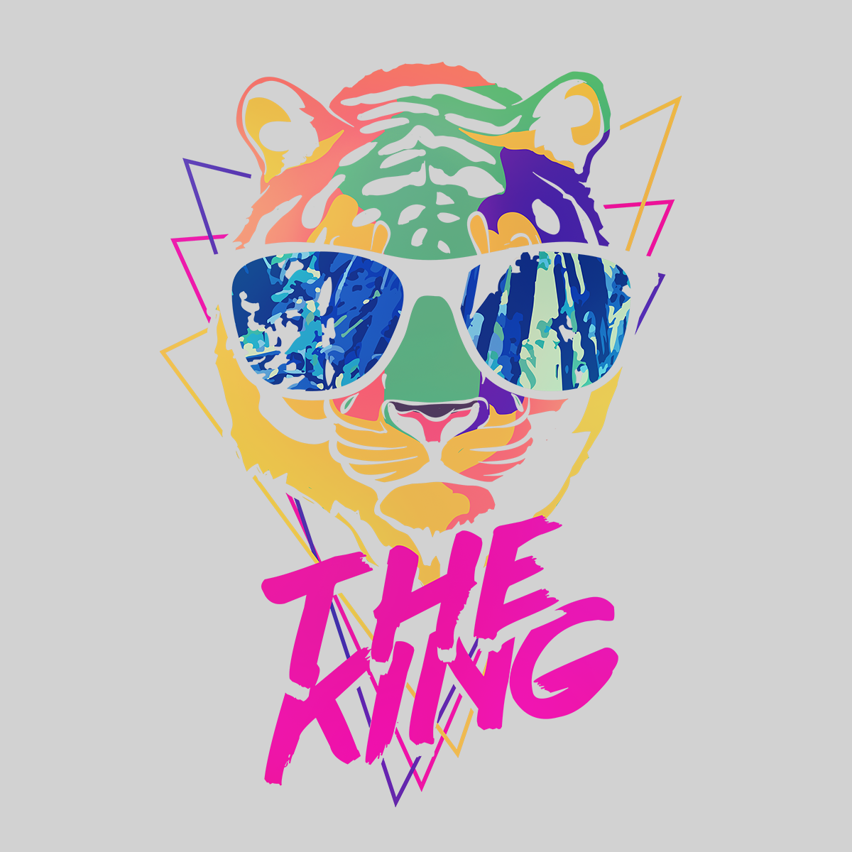 Lion Tiger The King Amazing summer Unisex Black Tank Top - Kuzi Tees