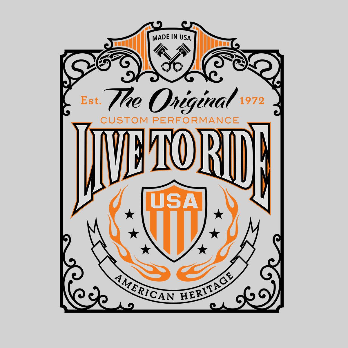 Biker Live To Ride T-Shirt for Men Motorbike Motorcycle Cafe Racer Chopper Bike Funny Unisex T-Shirt - Kuzi Tees