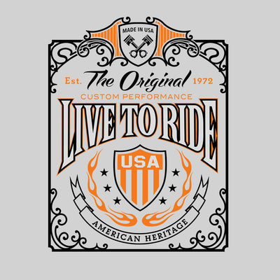 Biker Live To Ride T-Shirt for Men Motorbike Motorcycle Cafe Racer Chopper Bike Funny Unisex T-Shirt - Kuzi Tees