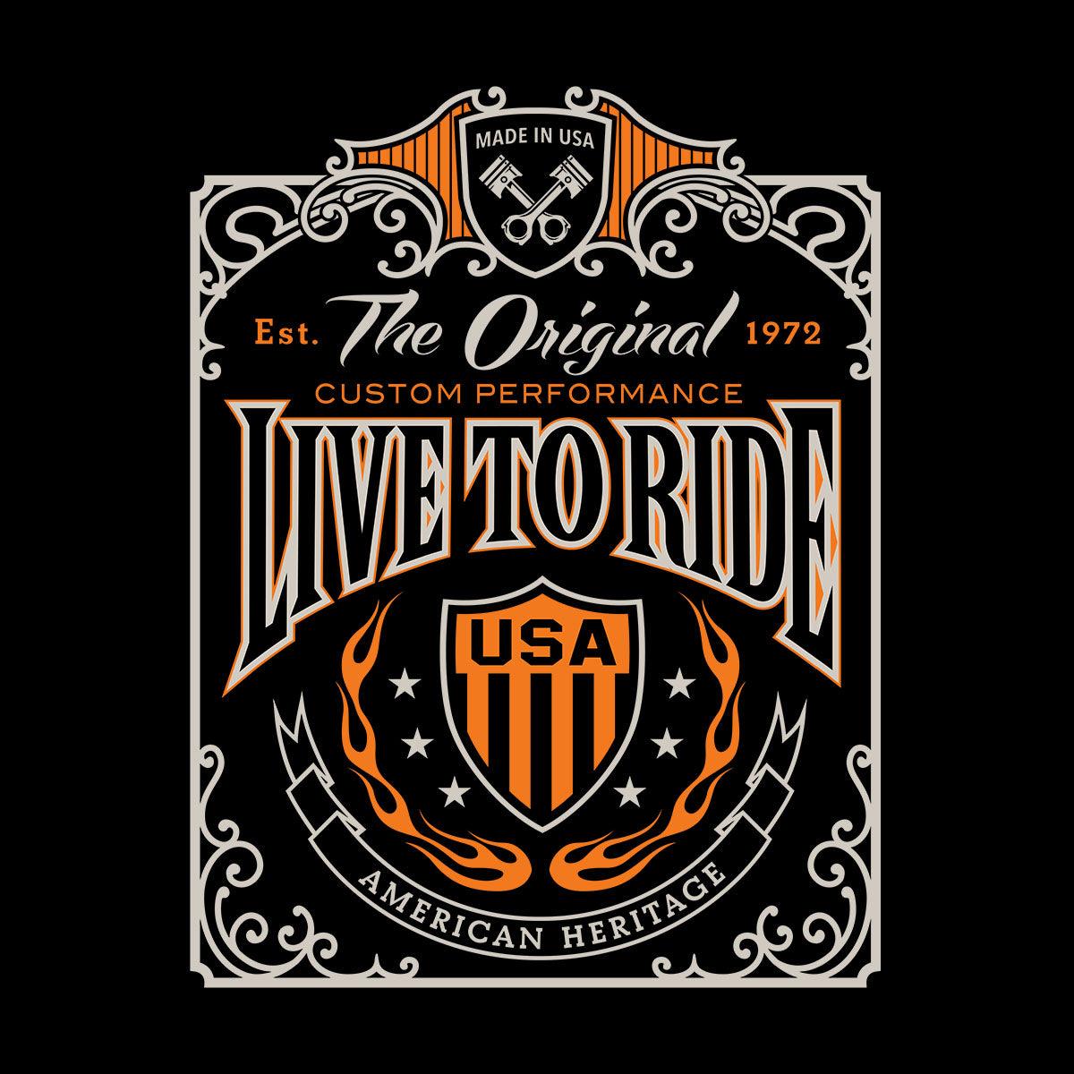 Biker Live To Ride T-Shirt for Men Motorbike Motorcycle Cafe Racer Chopper Bike Funny Unisex T-Shirt - Kuzi Tees