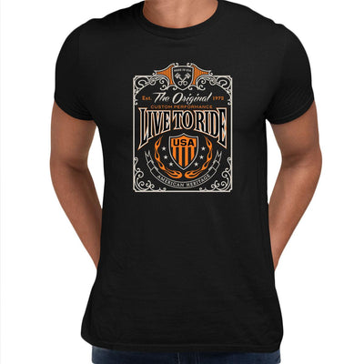 Biker Live To Ride T-Shirt for Men Motorbike Motorcycle Cafe Racer Chopper Bike Funny Unisex T-Shirt - Kuzi Tees