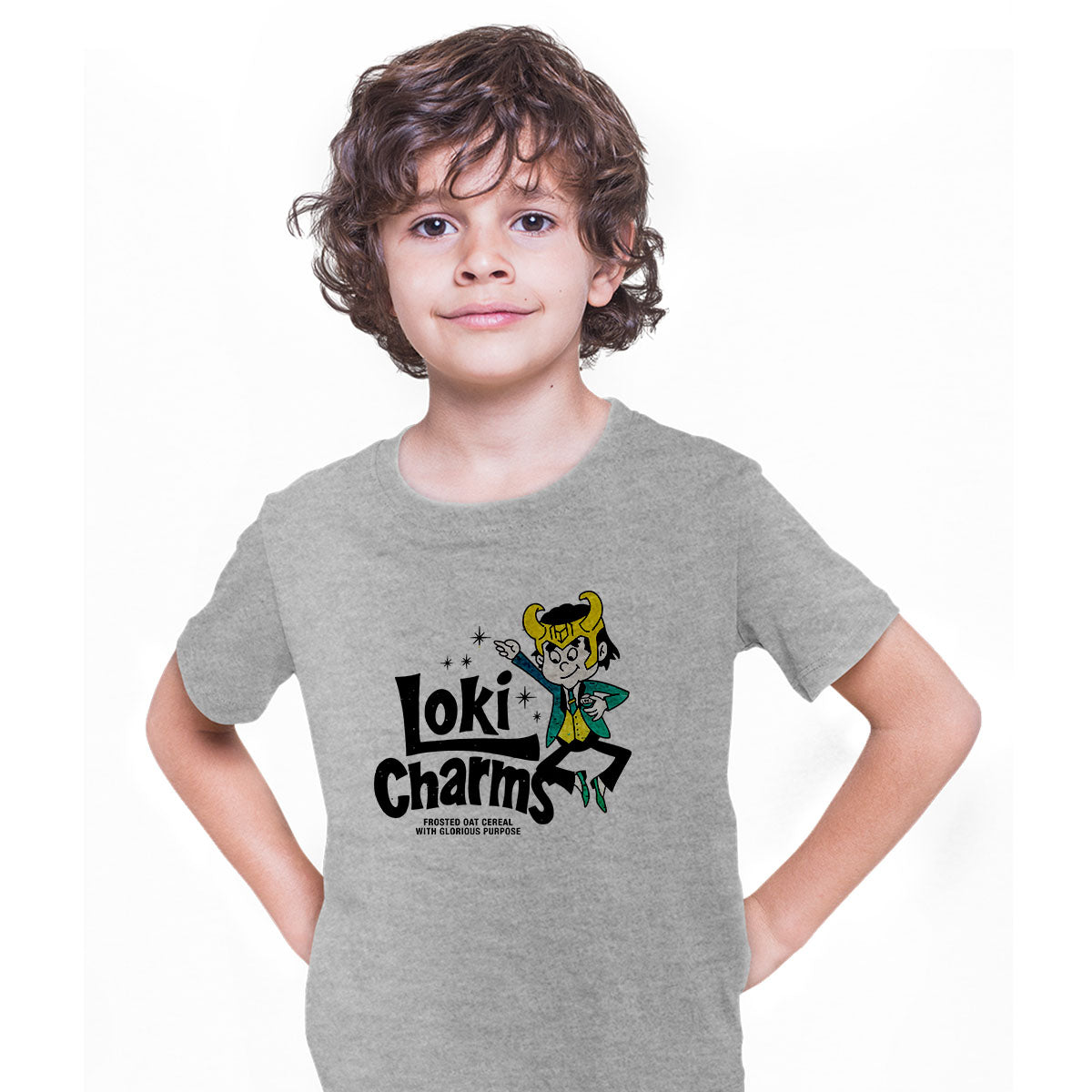 New Loki Oat Cereals Variant Tom Hiddleston Marvel TVA Funny T-shirt for Kids - Kuzi Tees