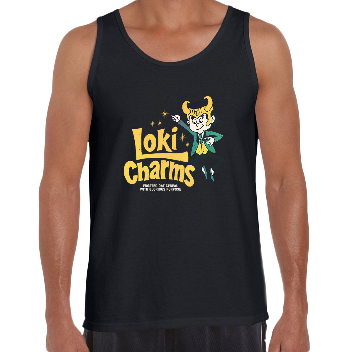 New Loki Oat Cereals Variant Tom Hiddleston Adults Marvel TVA Funny Unisex Tank Top - Kuzi Tees