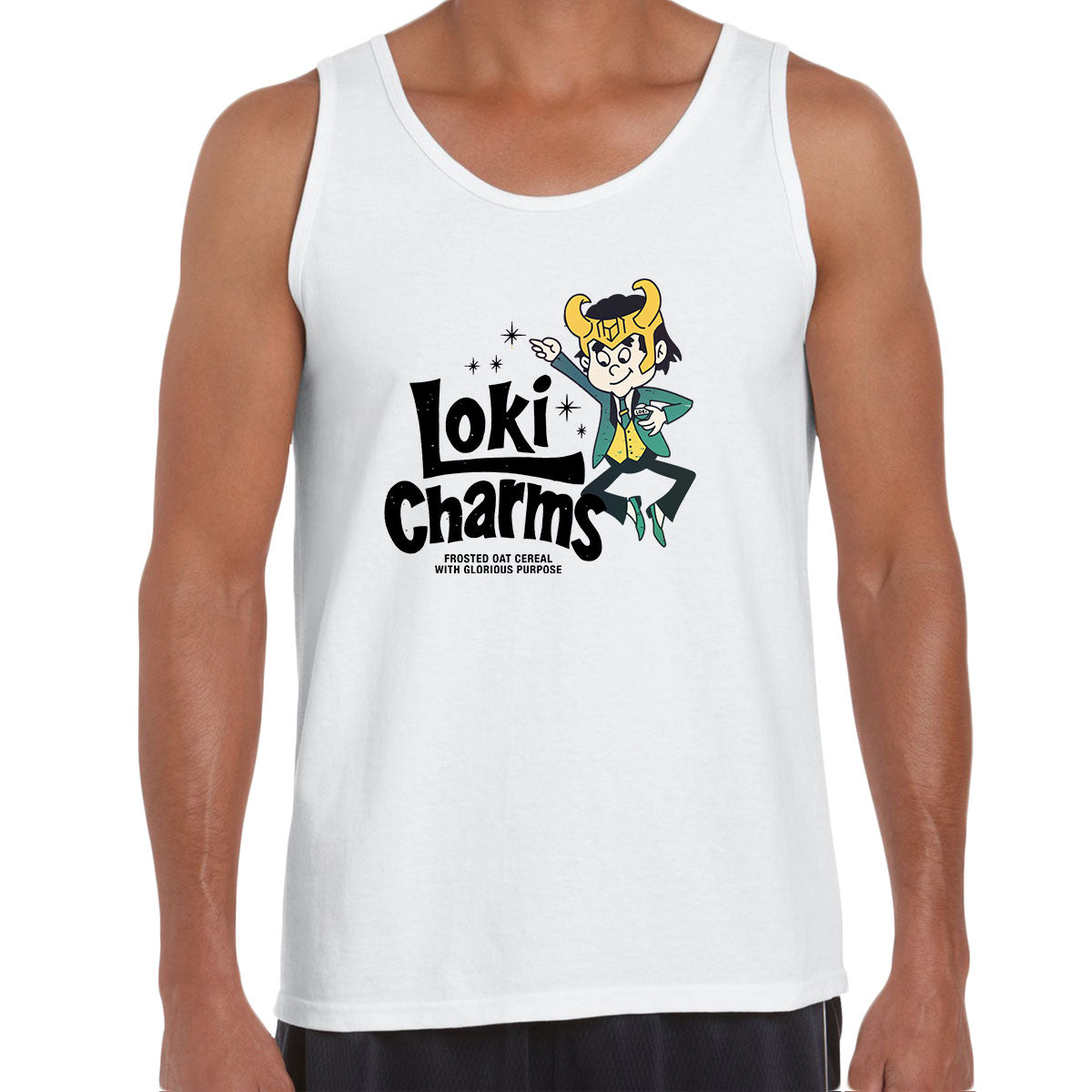 New Loki Oat Cereals Variant Tom Hiddleston Adults Marvel TVA Funny Unisex Tank Top - Kuzi Tees