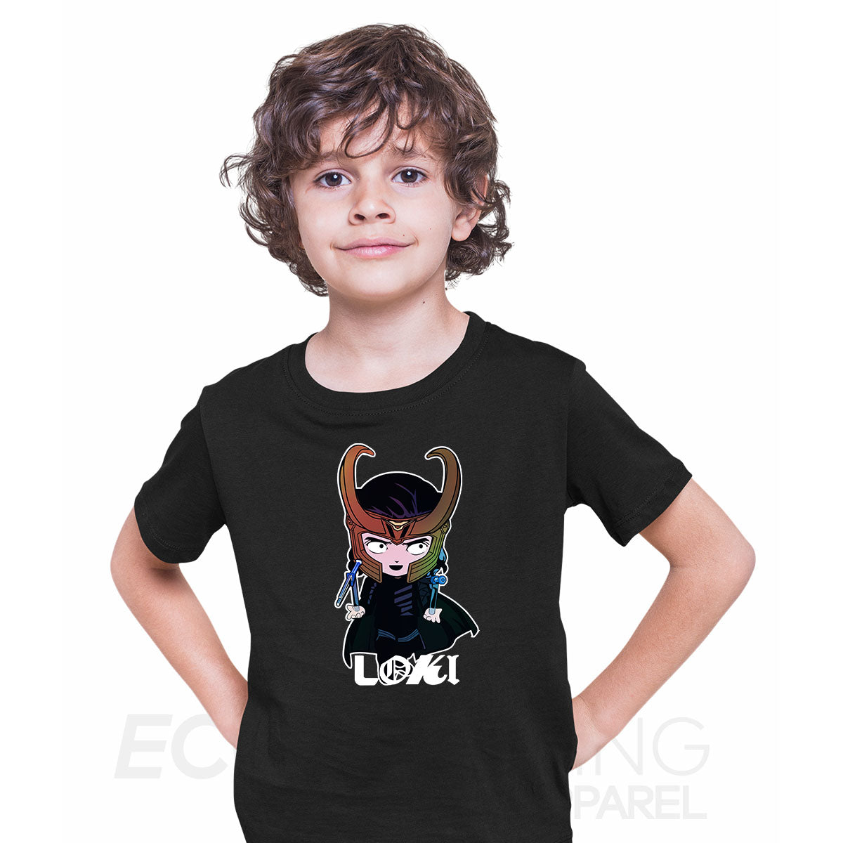Loki Figurative Superhero Comic Star Tom Hiddleston T-shirt for Kids - Kuzi Tees