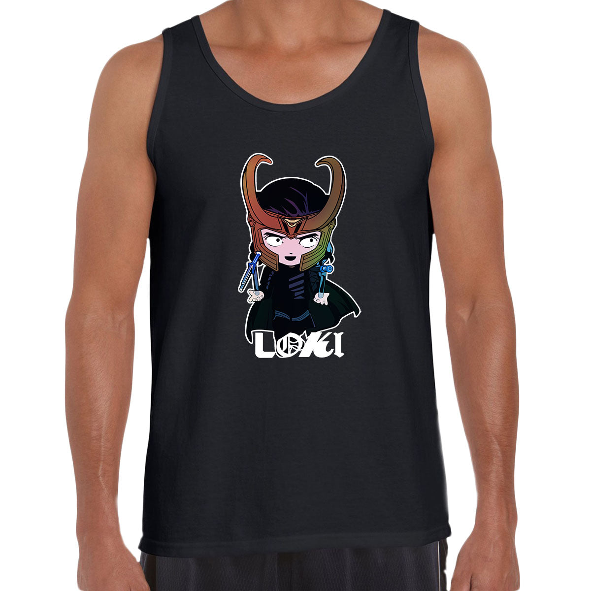 Loki Figurative Superhero Comic Star Tom Hiddleston Adults Unisex Tank Top - Kuzi Tees