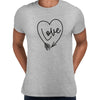 Love Sign Three - Valentines Love T-shirt for men Unisex T-Shirt - Kuzi Tees