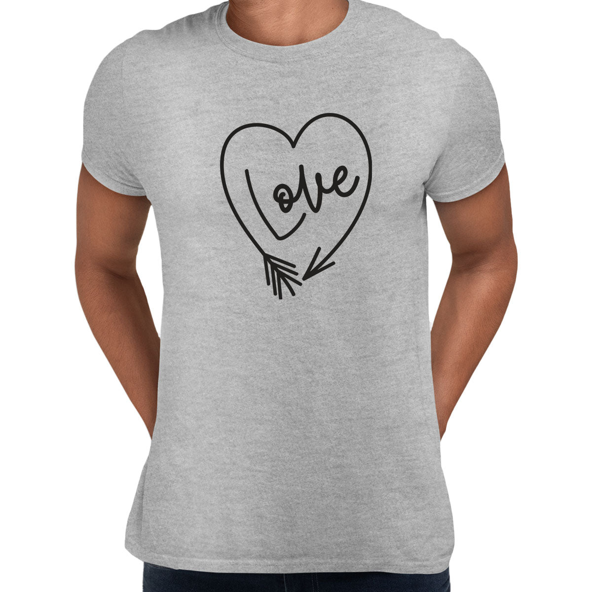 Love Sign Three - Valentines Love T-shirt for men Unisex T-Shirt - Kuzi Tees
