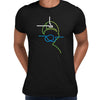Luggi Super Mario One line drawing Movie Black T-shirt