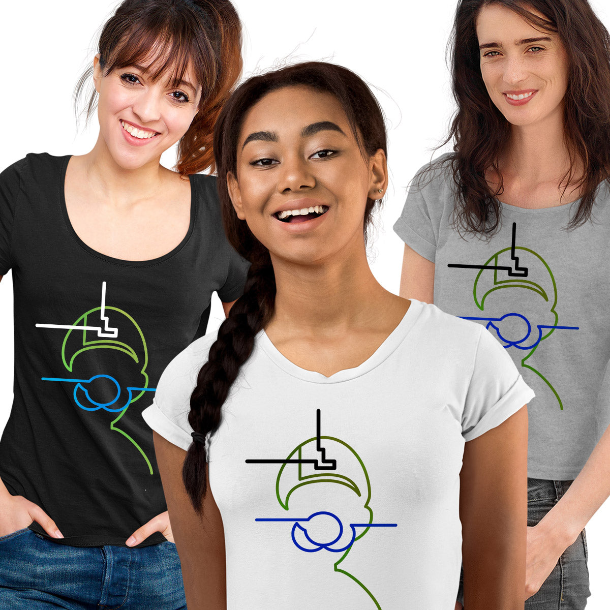 Luggi Super Mario One line drawing Movie T-shirt