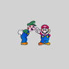 Luigi & Mario Super Mario Mens Retro T-Shirts for Kids OLD SKOOL Fast Delivery - Kuzi Tees