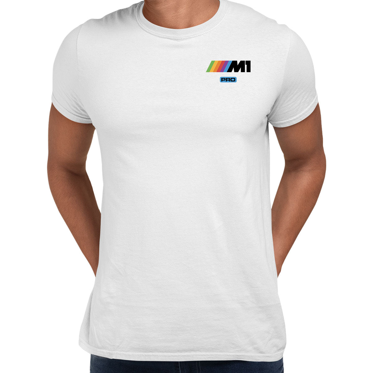 M1 Pro Chip Pocket Size Print Typography Unisex T-shirt - Kuzi Tees