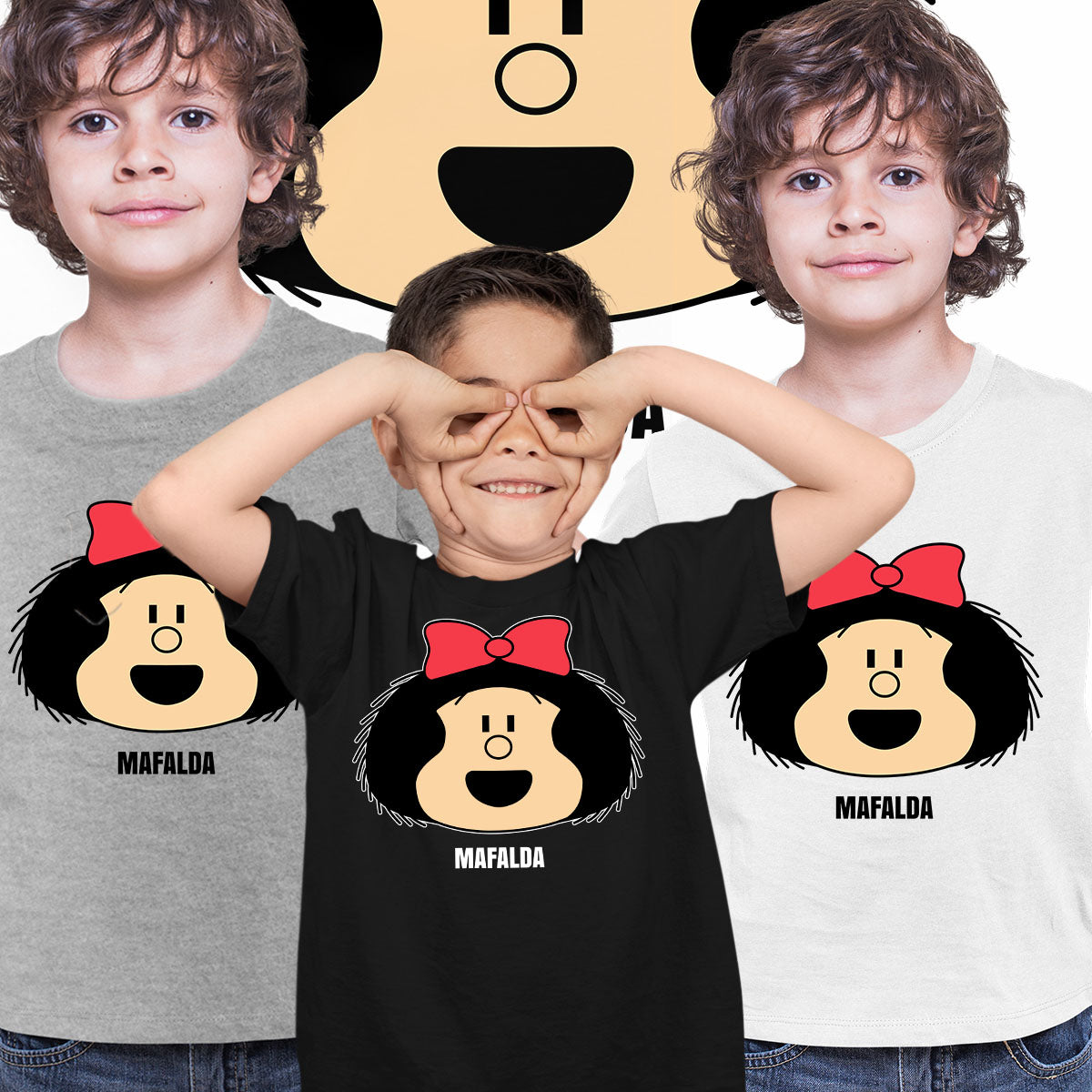 Nostalgic Mafalda Kids T-Shirt Comics Character - Kuzi Tees