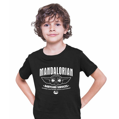 The Mandalorian T-Shirt Star Wars Baby Yoda Disney Fans Birthday Gift Kids Tee Top - Kuzi Tees