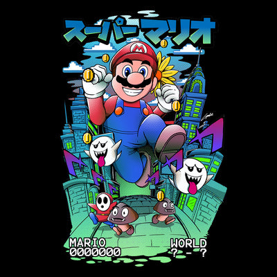 Super Mario Bros Run Nostalgia Gaming T-shirt