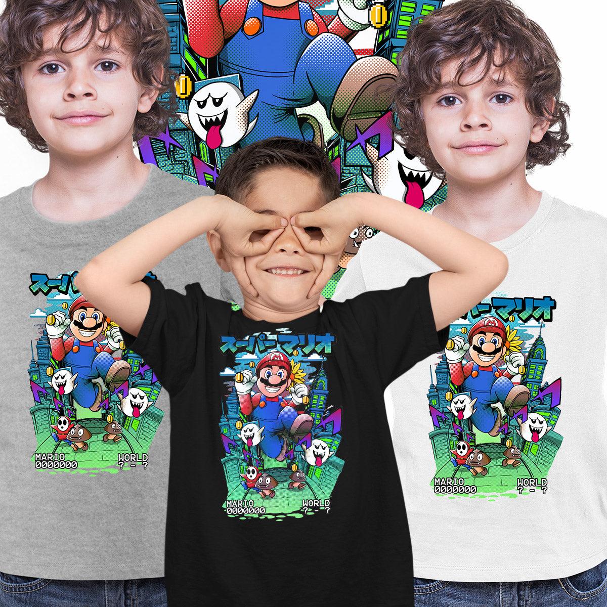 Super Mario Run Nostalgia Gaming Kids T-shirt