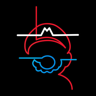 Mario One line drawing Mario Super T-Shirts