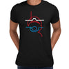 Super Mario One line drawing Movie Black T-shirt