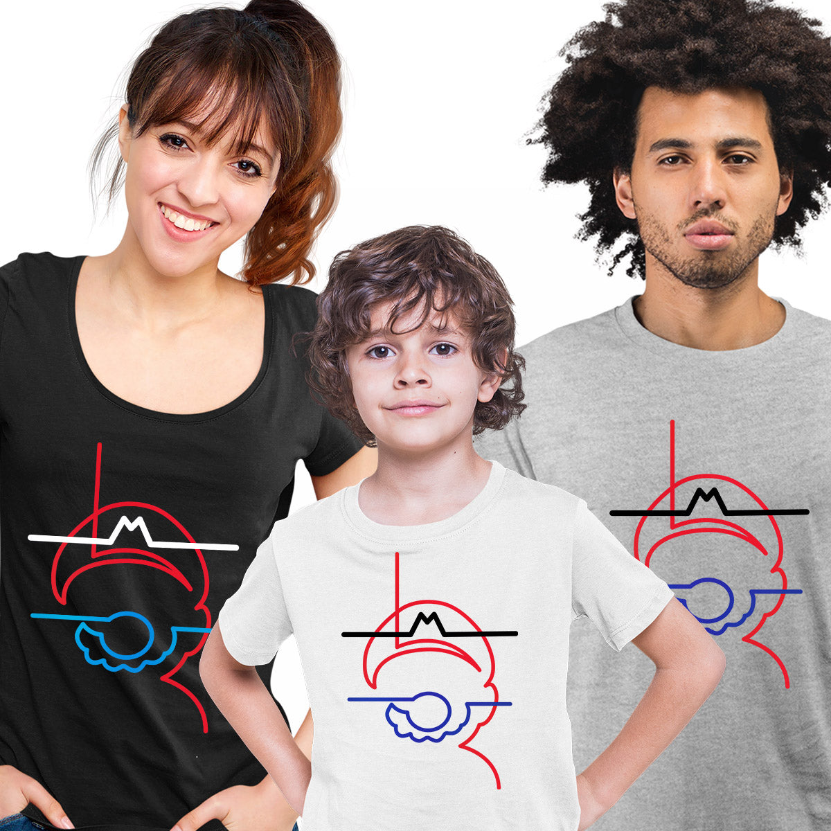 Super Mario One line drawing Movie T-shirt