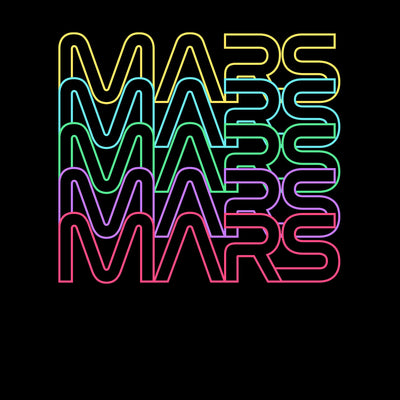 Mars Novelty Hipster Colorful Gift Mission To Mars Red Planet T-shirt for Kids - Kuzi Tees