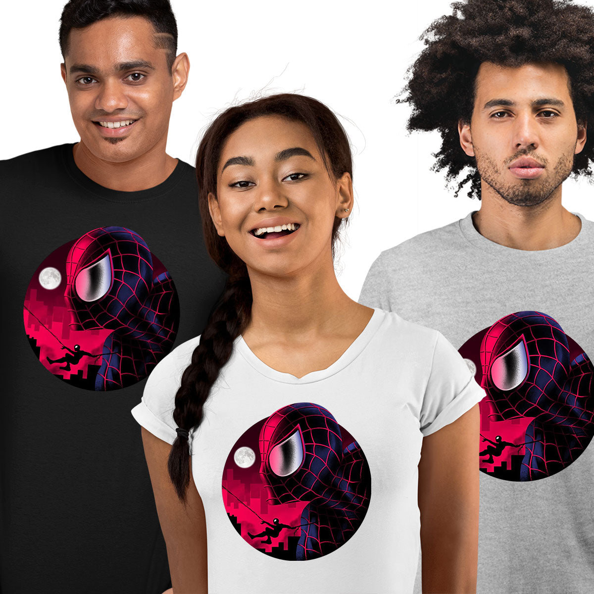 Marvel Comics Spider-Man Into The Spider-Verse Graphic Art T-shirt - Kuzi Tees