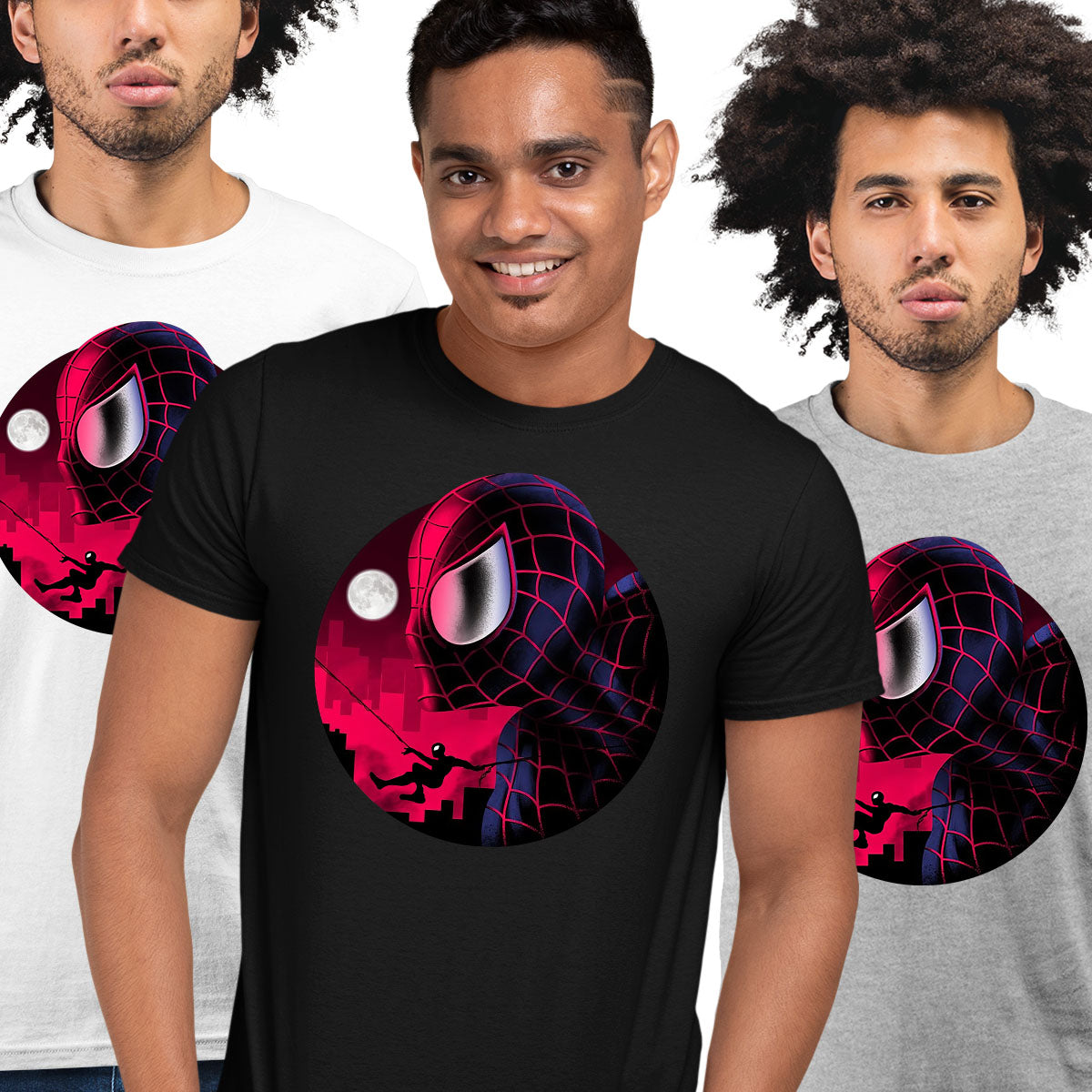 Marvel Comics Spider-Man Into The Spider-Verse Graphic Art T-shirt - Kuzi Tees